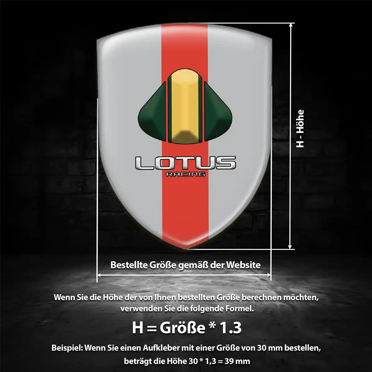 Lotus Emblem Aufkleber Wappen Ausdrucksstarkes Design
