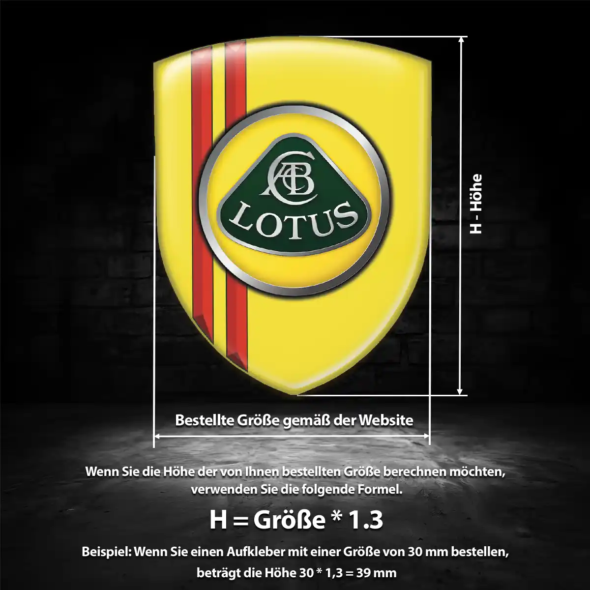Lotus Emblem Aufkleber Wappen Auto Elegantes Design