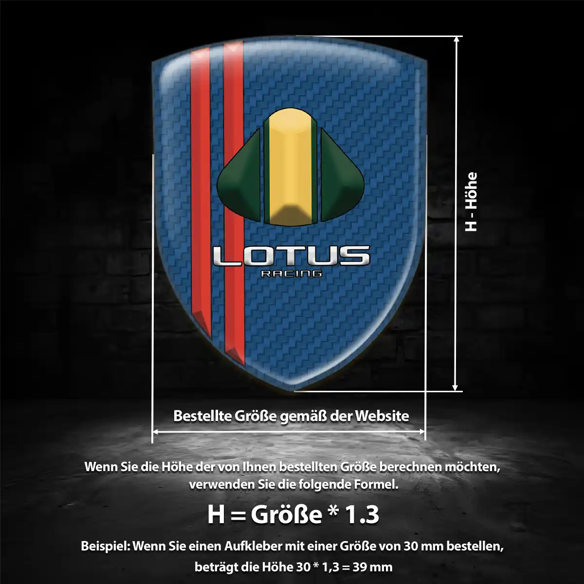 Lotus Emblem Aufkleber Wappen Auto Hochwertiges Harz