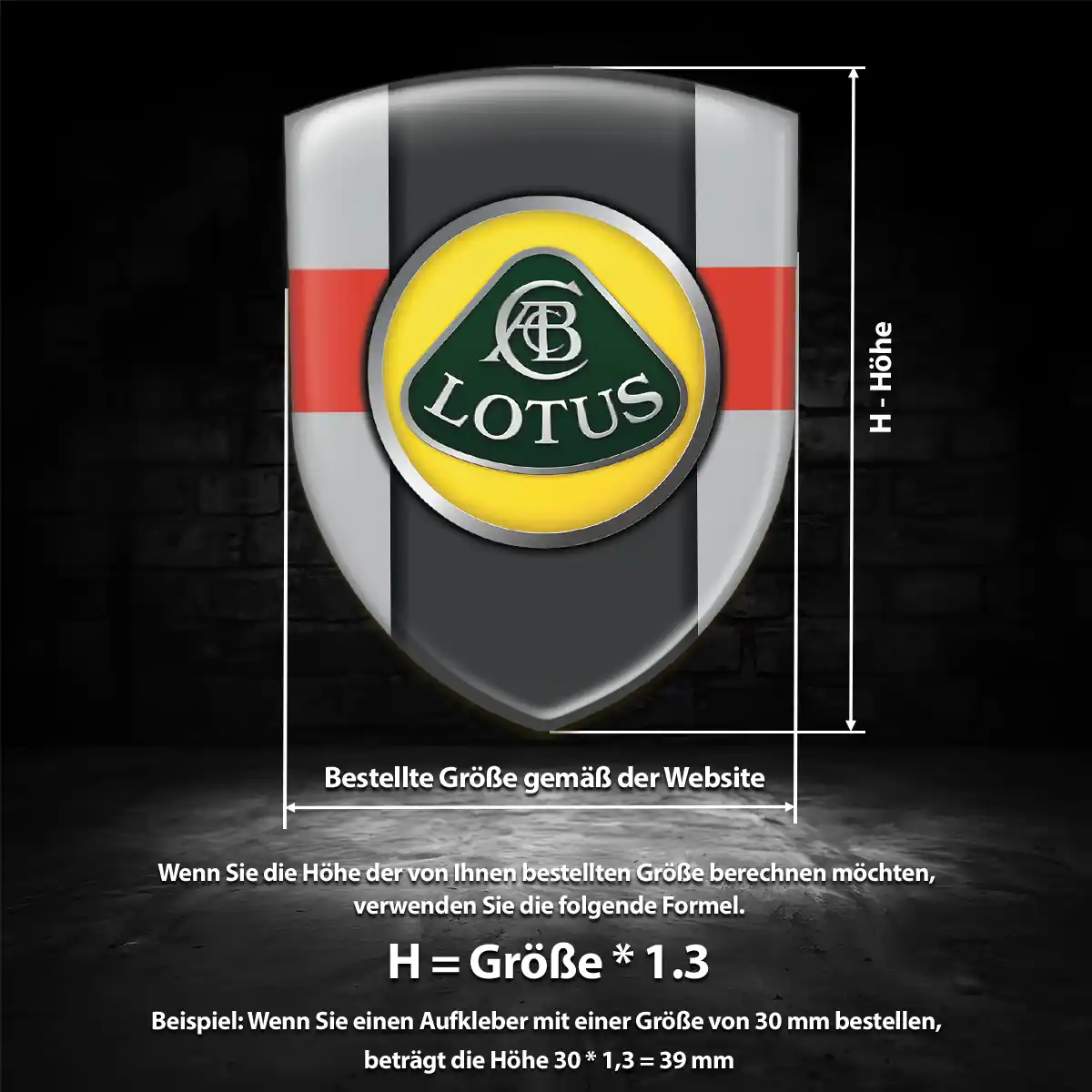 Lotus Emblem Aufkleber Wappen Auto Interieurdesign