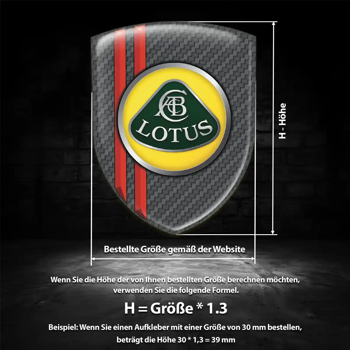 Lotus Emblem Aufkleber Wappen Auto Limitierte Auflage