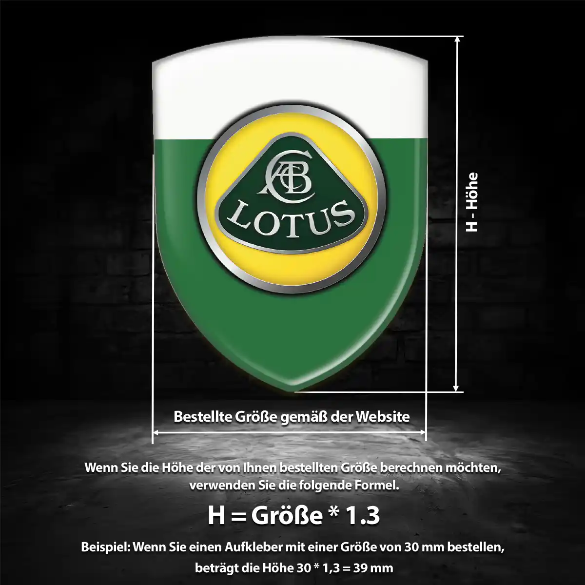 Lotus Emblem Aufkleber Wappen Auto Premiumqualität