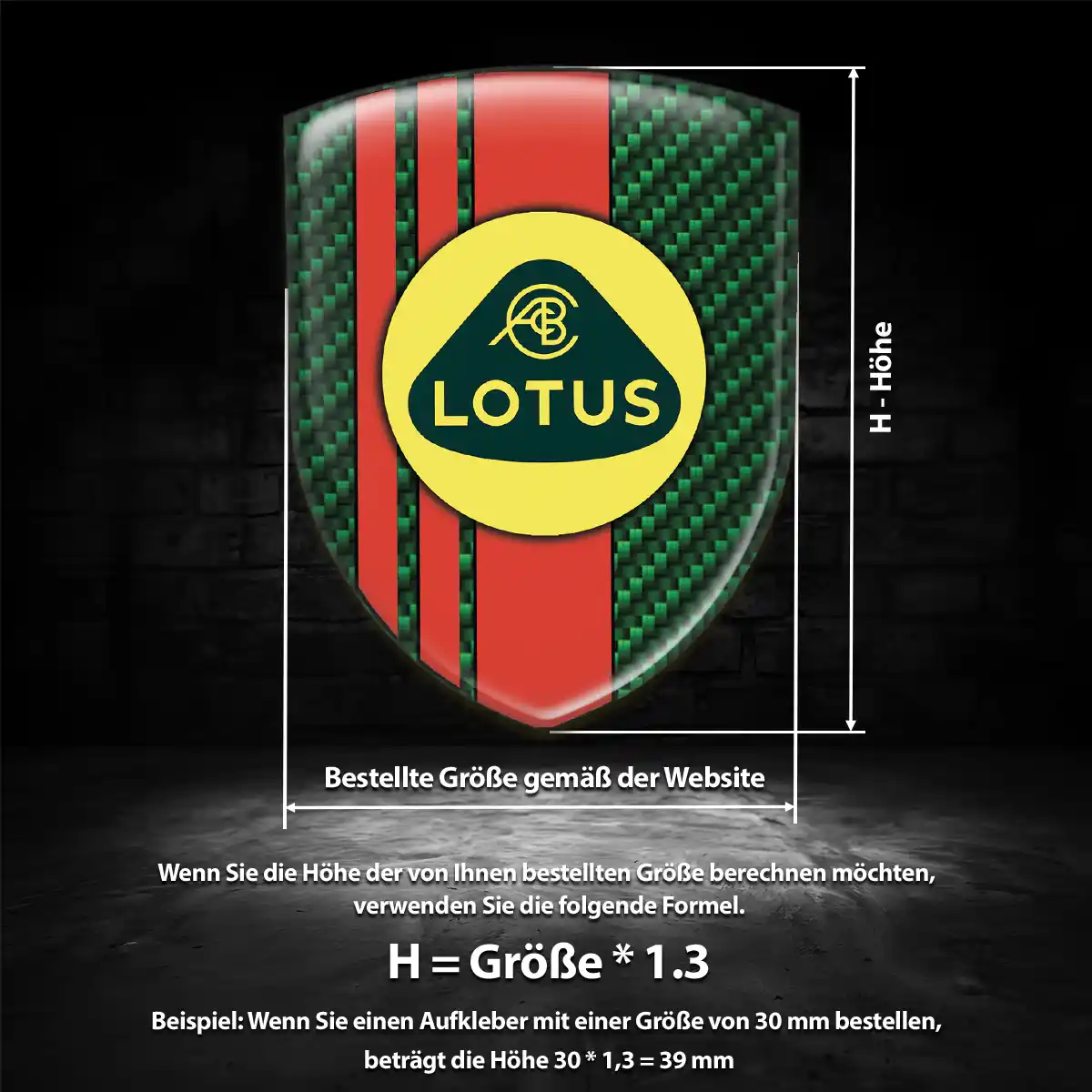 Lotus Emblem Aufkleber Wappen Auto Tuningfahrzeug
