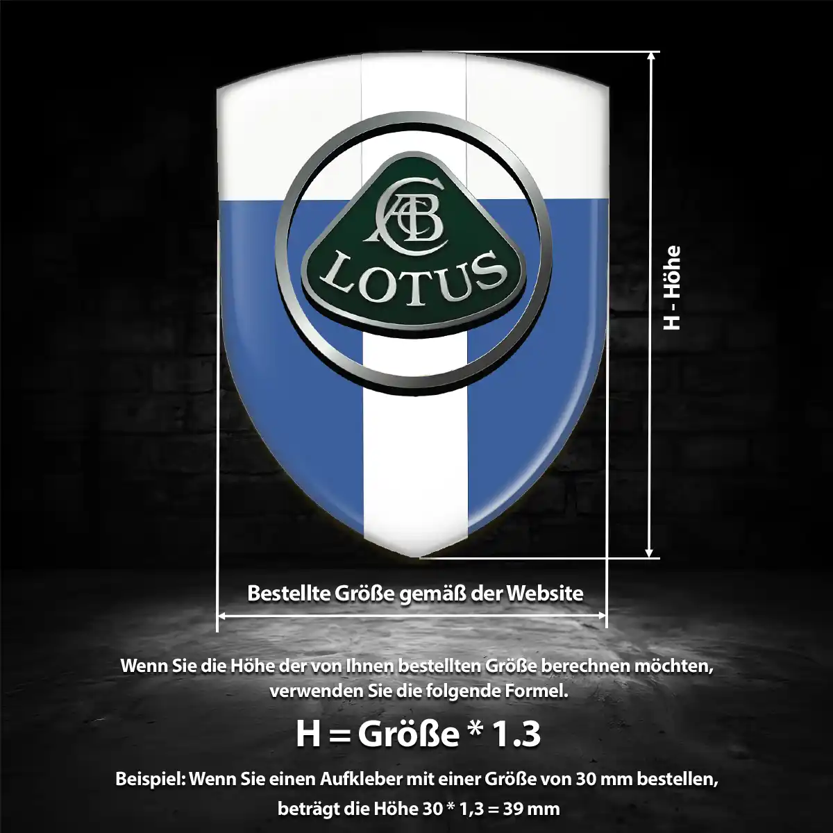 Lotus Emblem Aufkleber Wappen Erstklassige Qualität