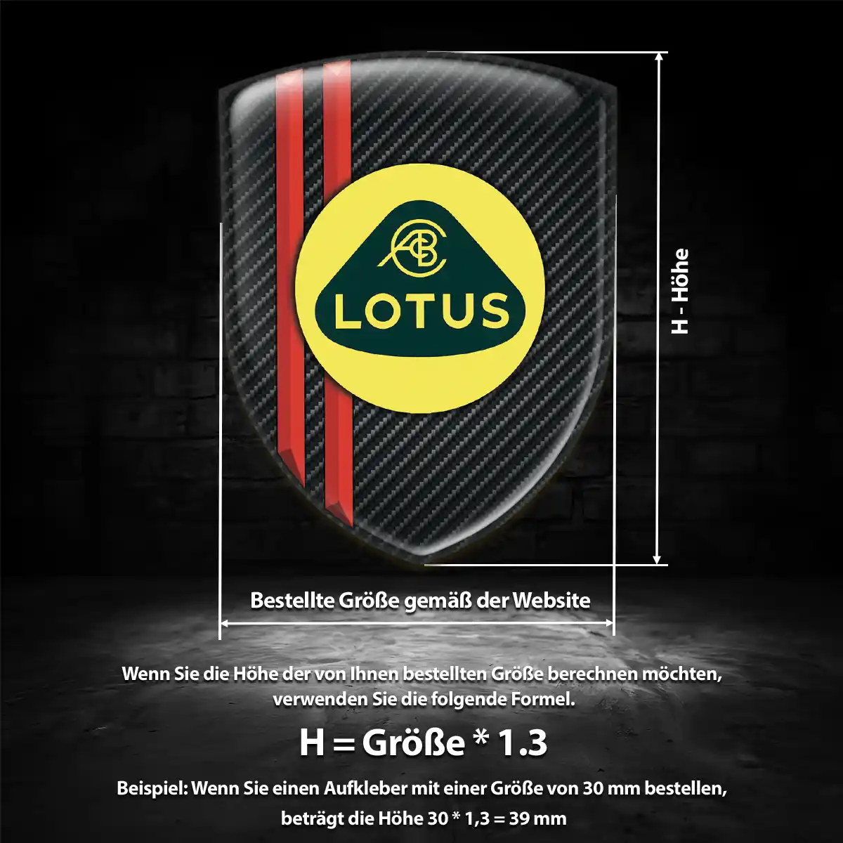 Lotus Emblem Aufkleber Wappen Exterieurdesign