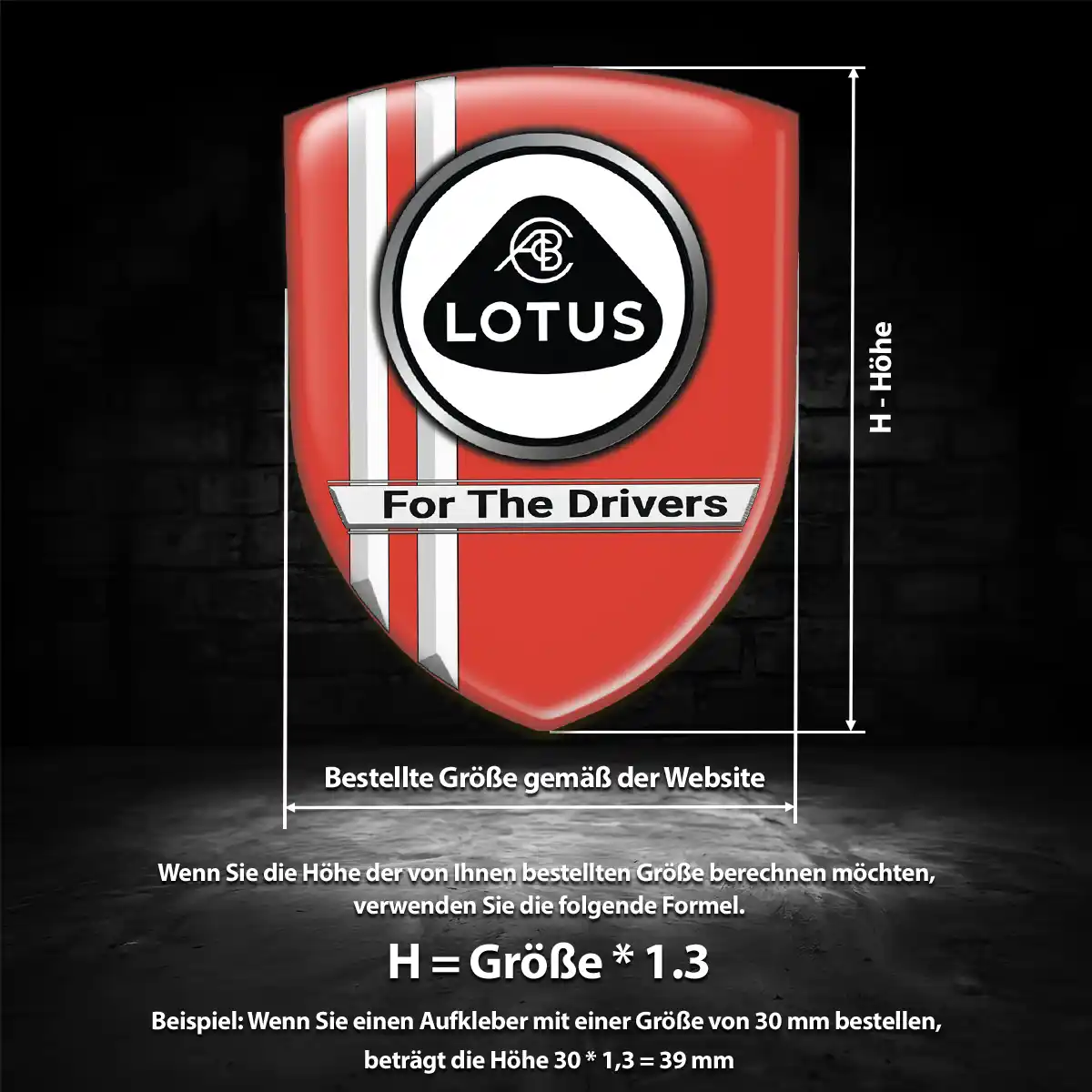 Lotus Emblem Aufkleber Wappen Hochwertiges Harz