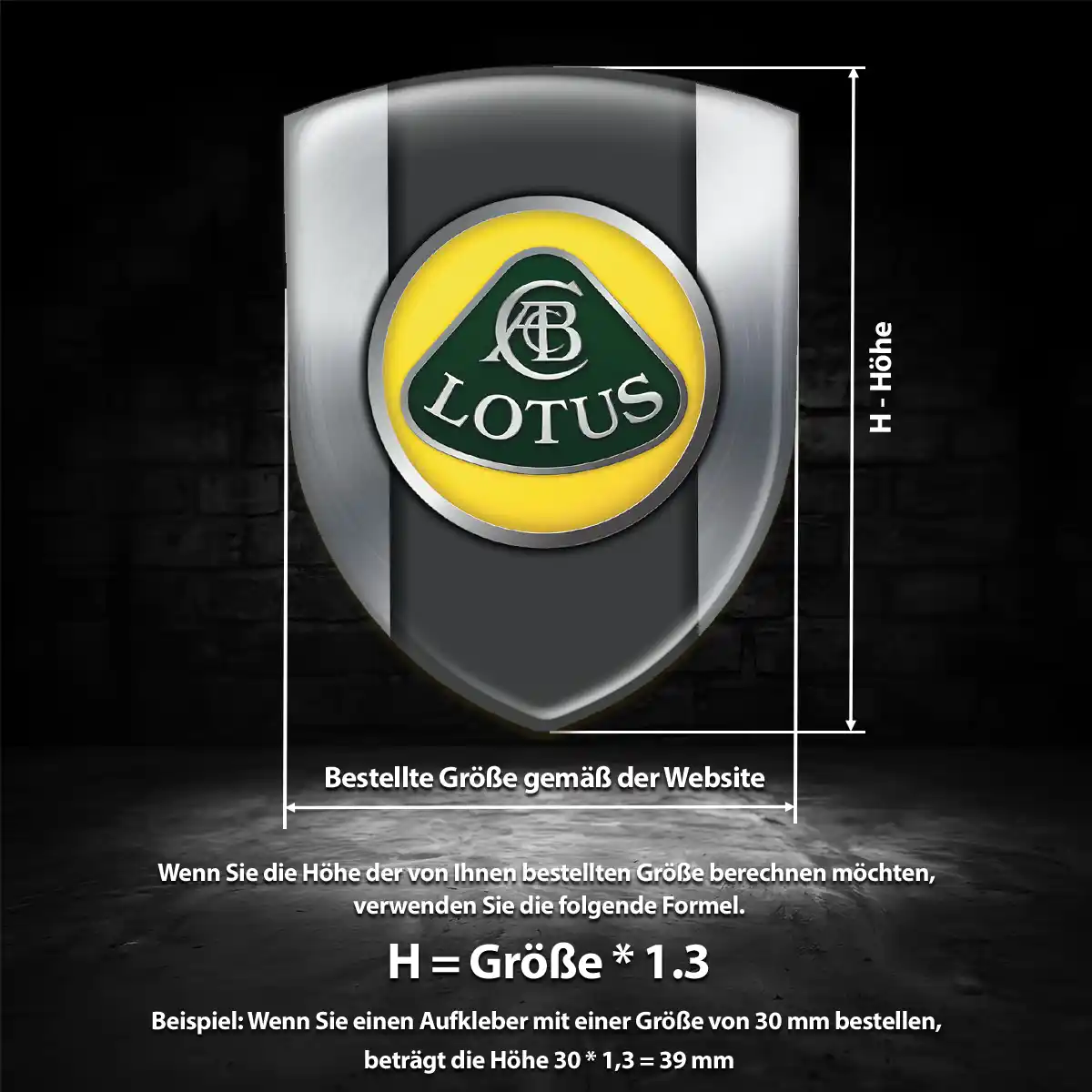 Lotus Emblem Aufkleber Wappen Interieurdesign