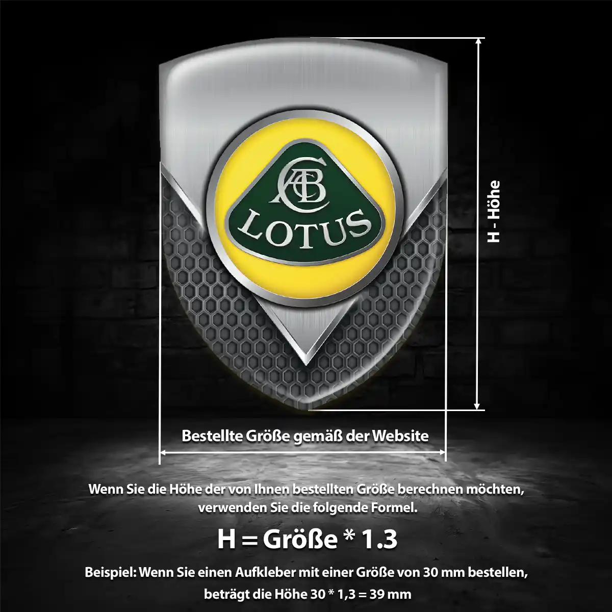 Lotus Emblem Aufkleber Wappen Limitierte Auflage