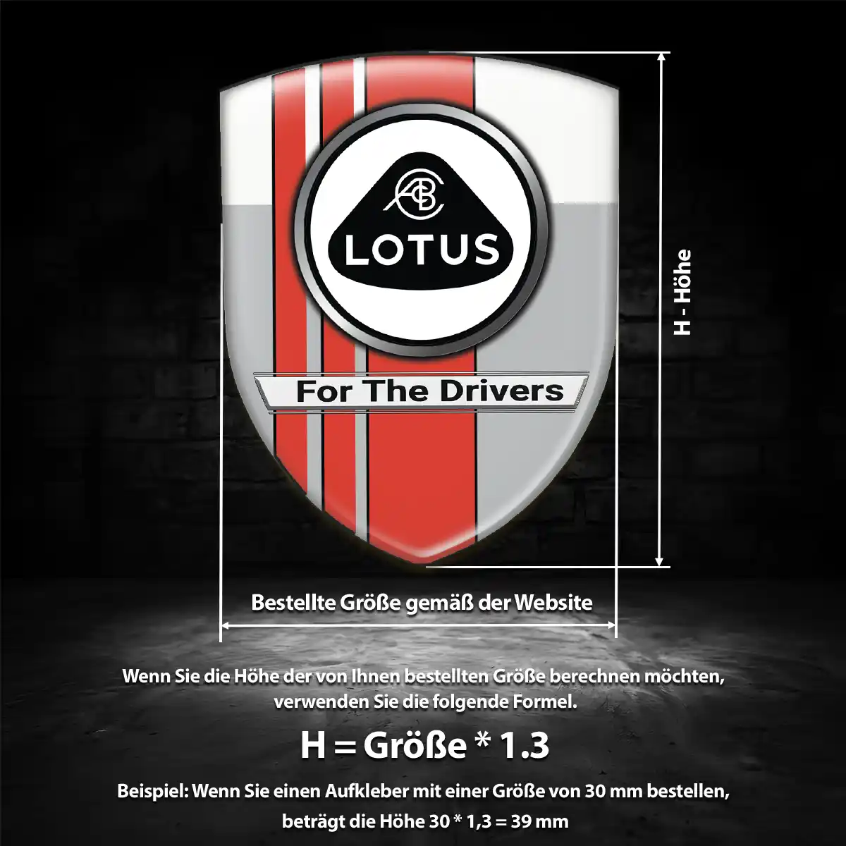 Lotus Emblem Aufkleber Wappen Luxus-Edition