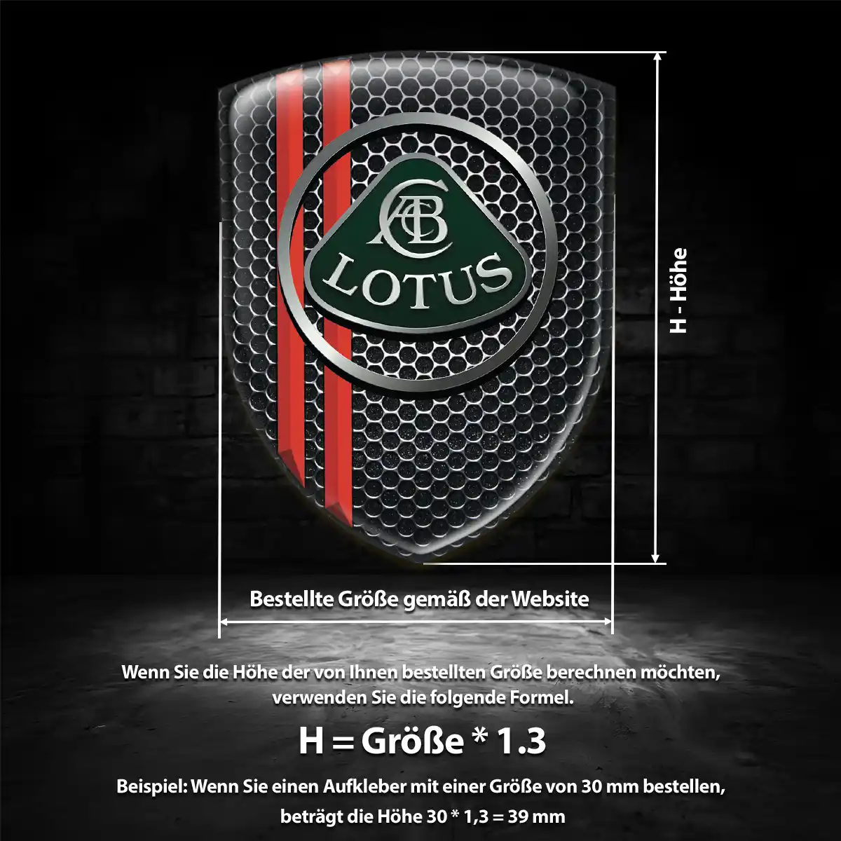 Lotus Emblem Aufkleber Wappen Markenedition