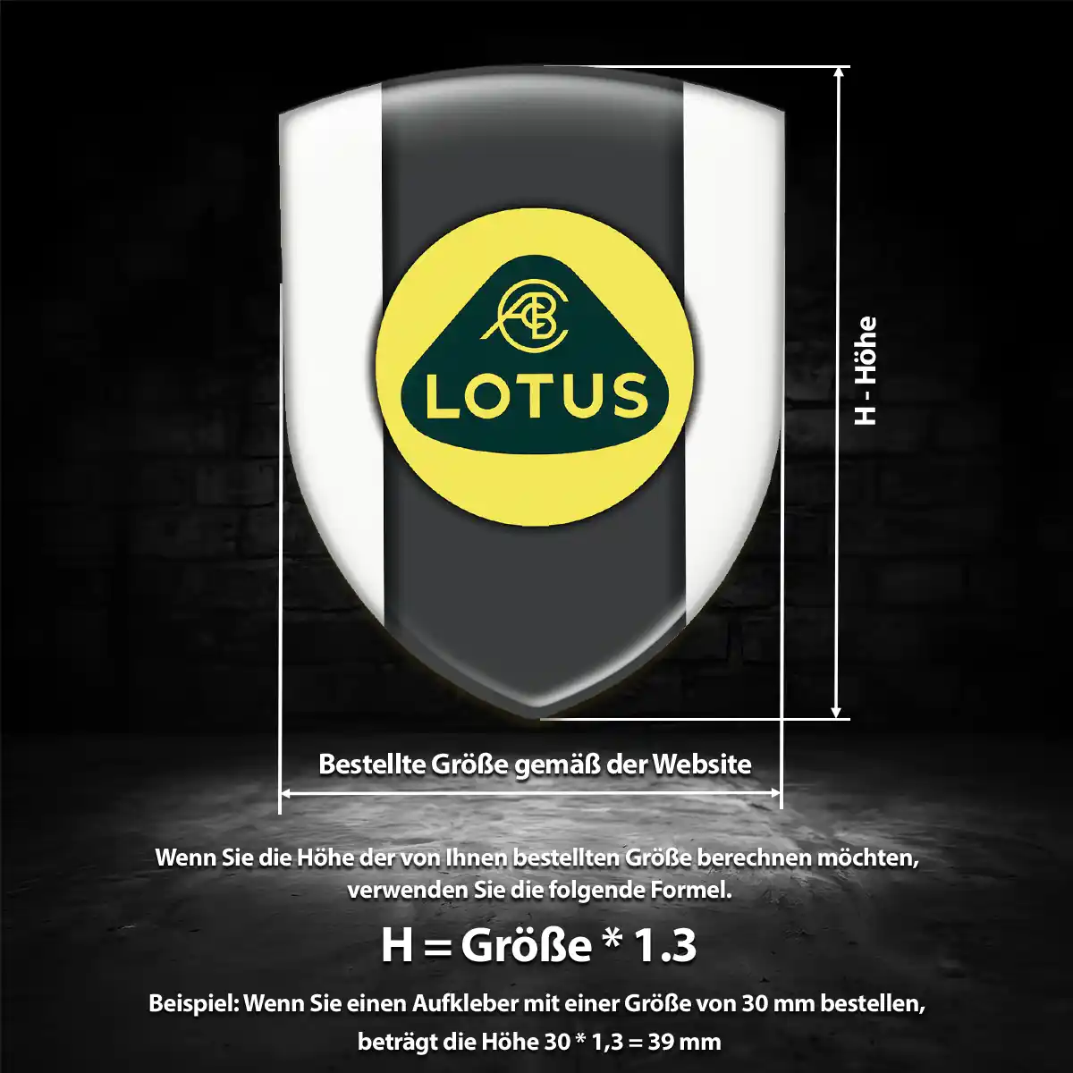 Lotus Emblem Aufkleber Wappen Premium-Edition