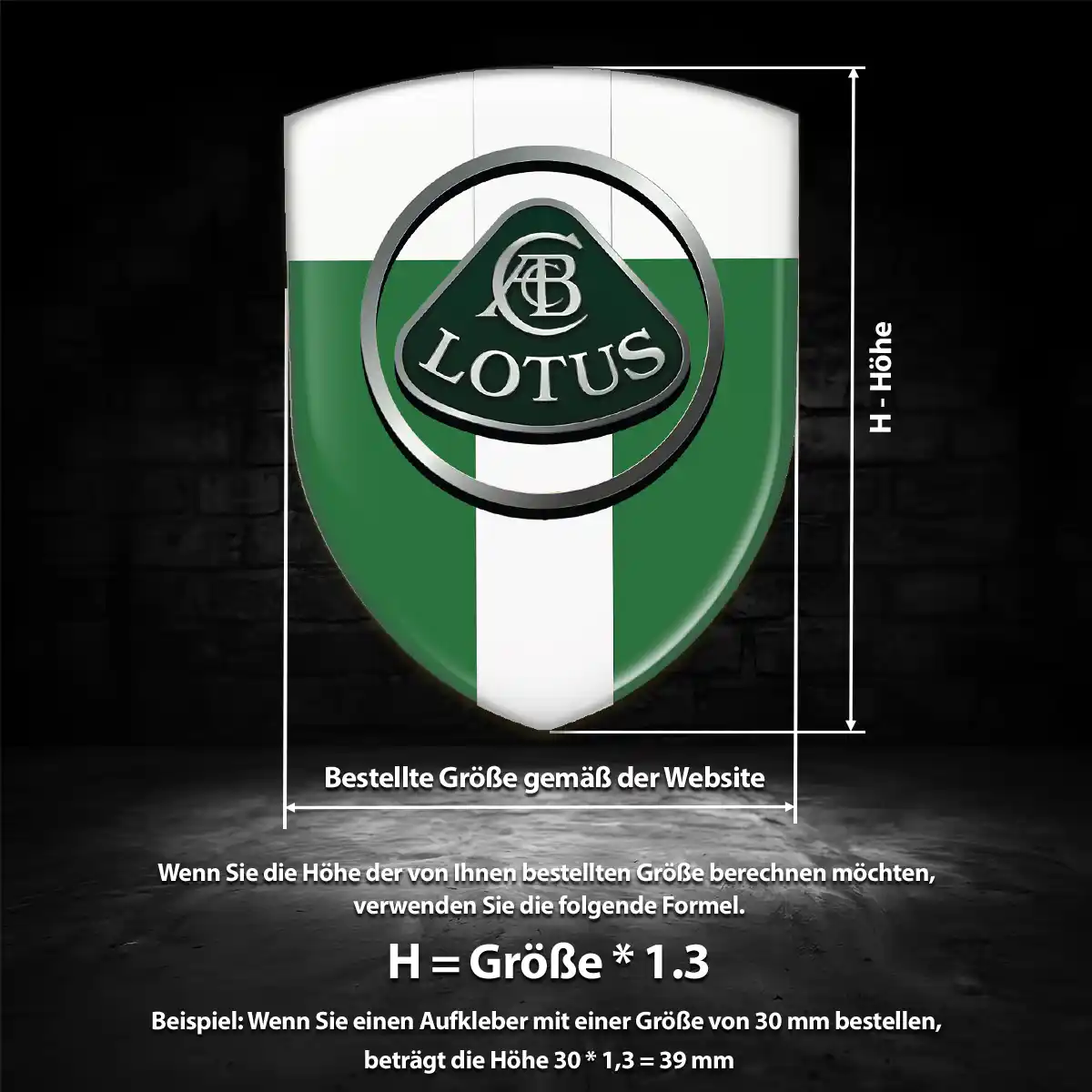 Lotus Emblem Aufkleber Wappen Premiumqualität