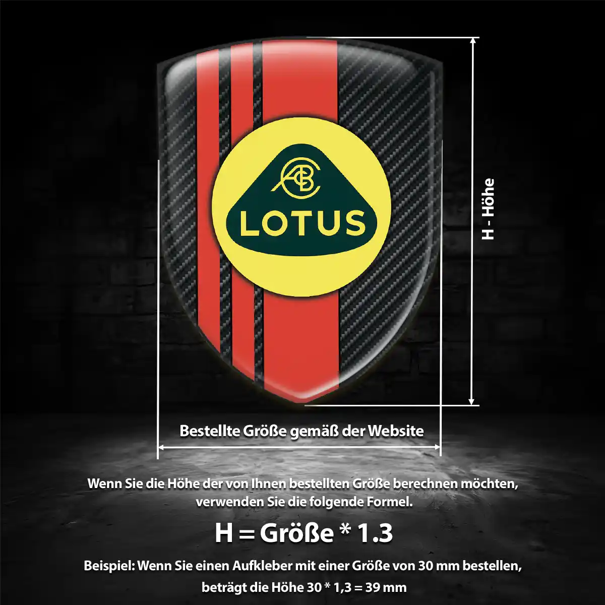 Lotus Emblem Tuningfahrzeug