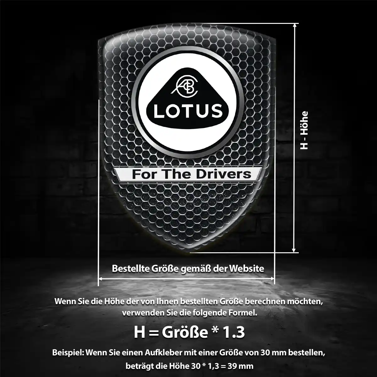 Lotus Emblem Wappen Aufkleber Ausdrucksstarkes Design