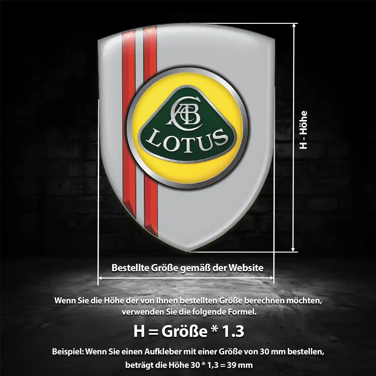 Lotus Emblem Wappen Aufkleber Auto Edles Design
