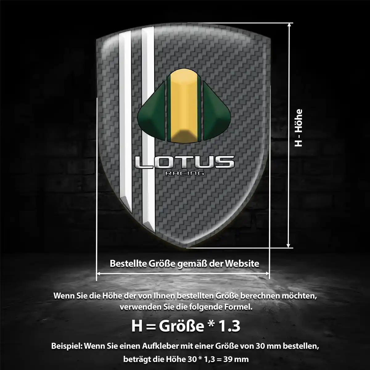 Lotus Emblem Wappen Aufkleber Auto Exterieurdesign