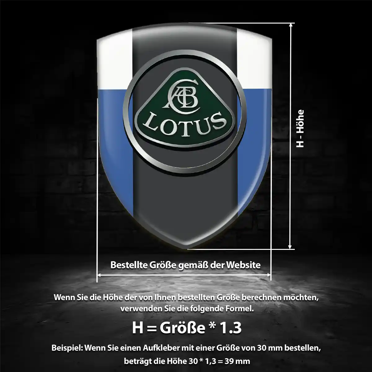 Lotus Emblem Wappen Aufkleber Auto Hochwertiges Harz