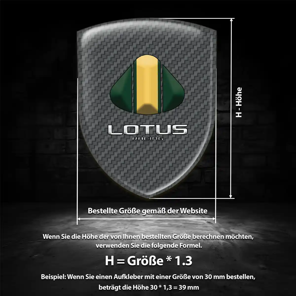 Lotus Emblem Wappen Aufkleber Auto Interieurdesign