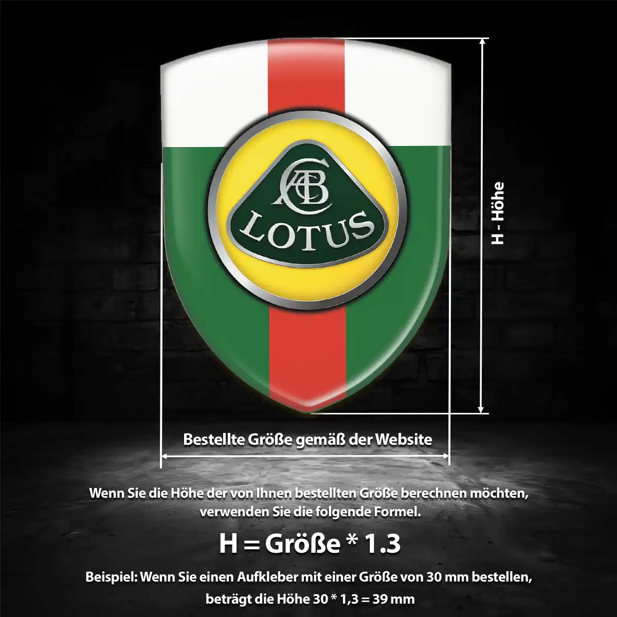 Lotus Emblem Wappen Aufkleber Auto Limitierte Auflage