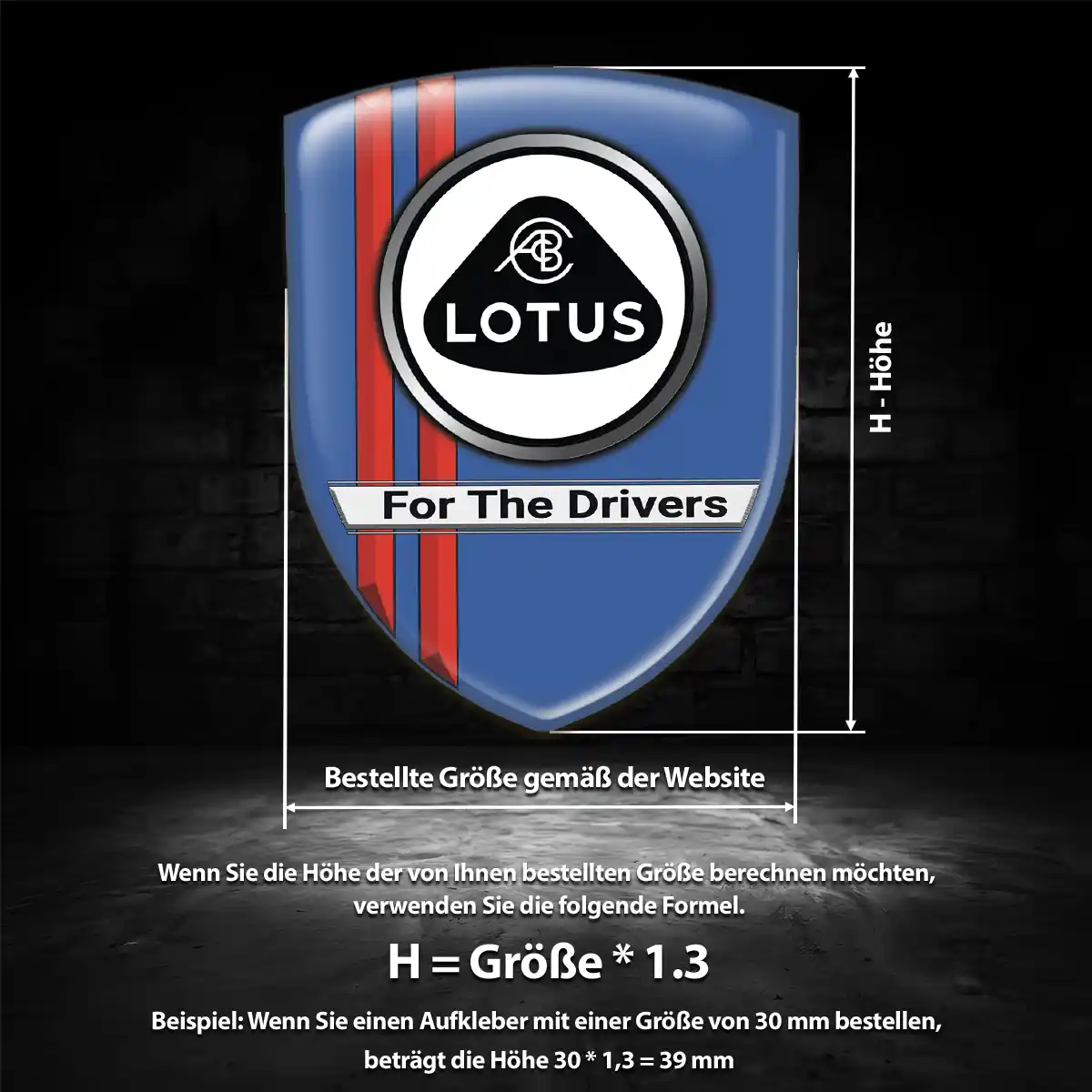 Lotus Emblem Wappen Aufkleber Auto Luxus-Edition