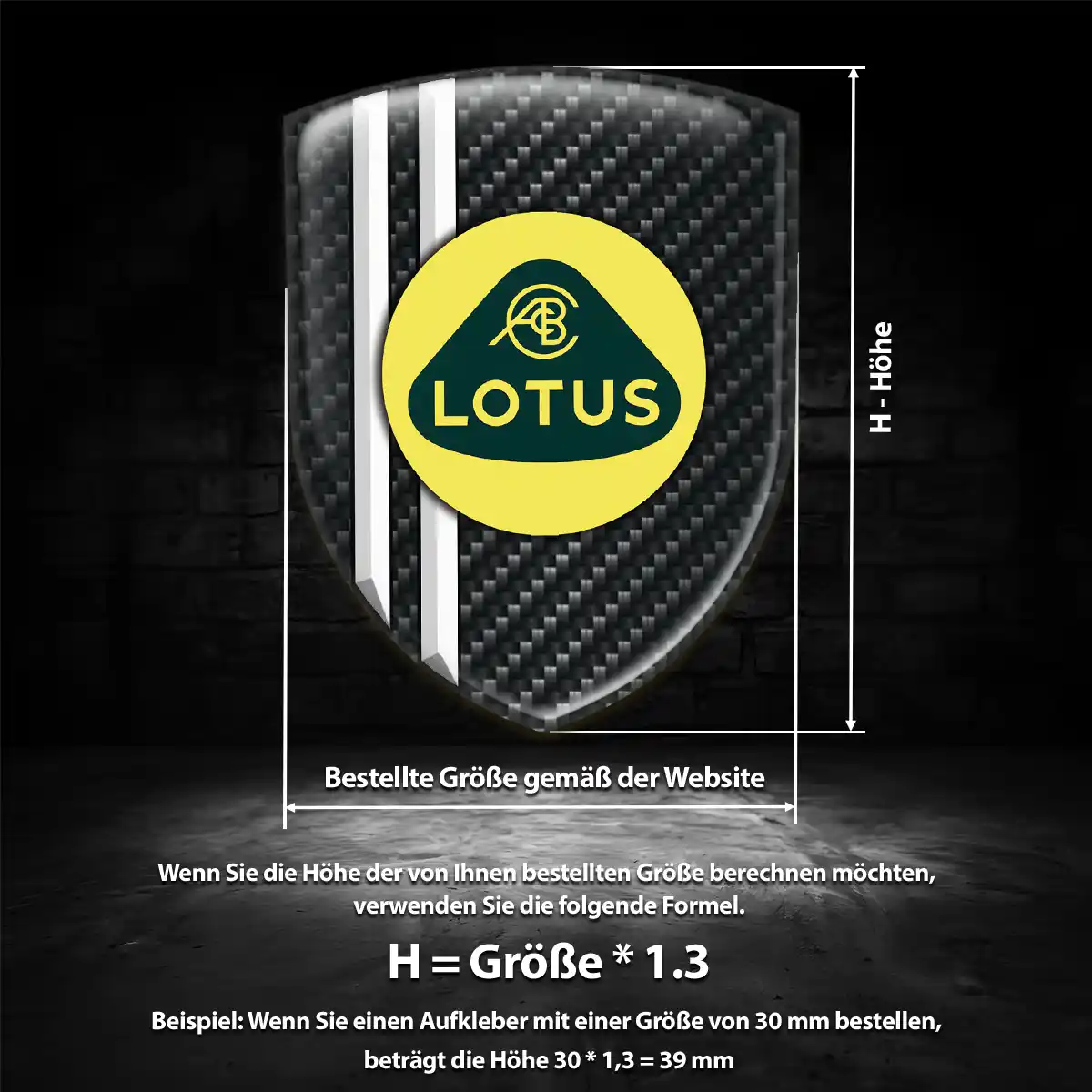 Lotus Emblem Wappen Aufkleber Auto Markenedition