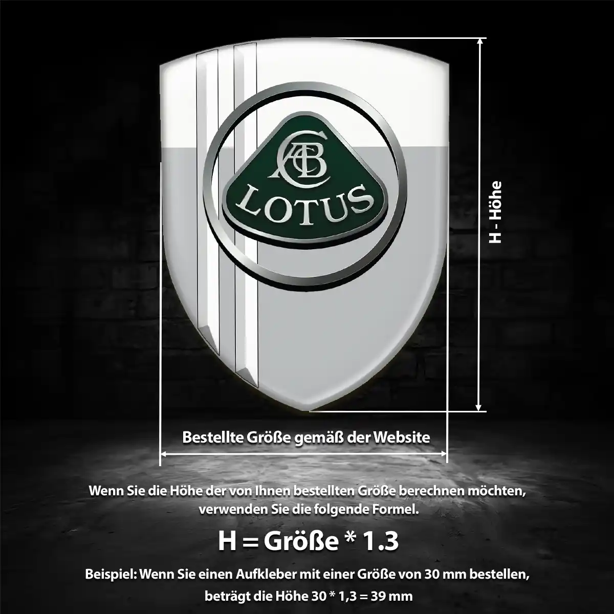 Lotus Emblem Wappen Aufkleber Auto Premiumqualität