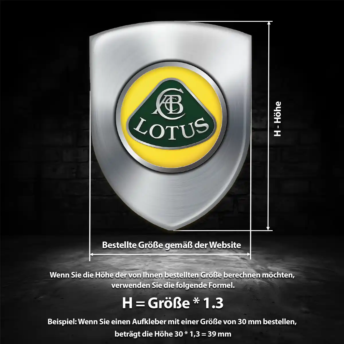 Lotus Emblem Wappen Aufkleber Auto Tuningfahrzeug