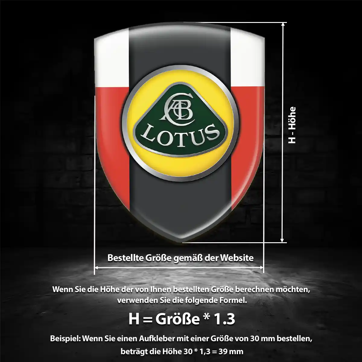 Lotus Emblem Wappen Aufkleber Edles Design