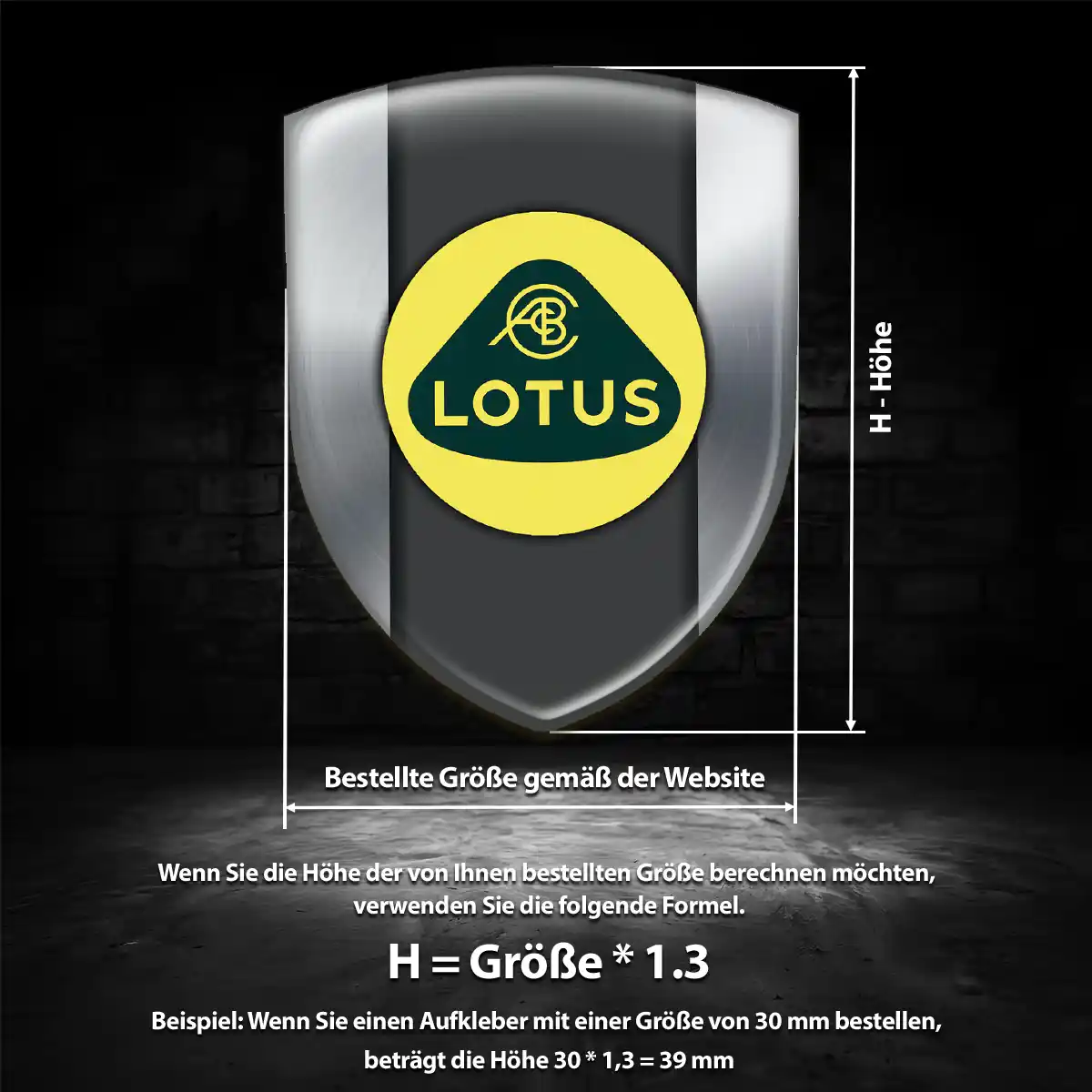 Lotus Emblem Wappen Aufkleber Elegantes Design