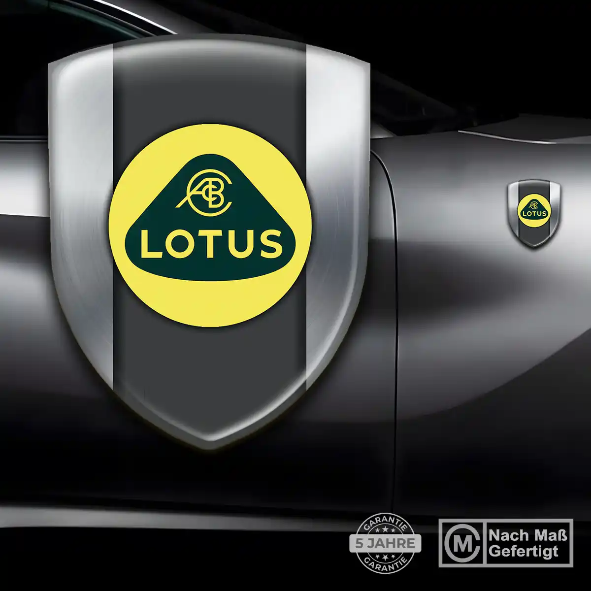 Lotus Emblem Wappen Aufkleber Elegantes Design