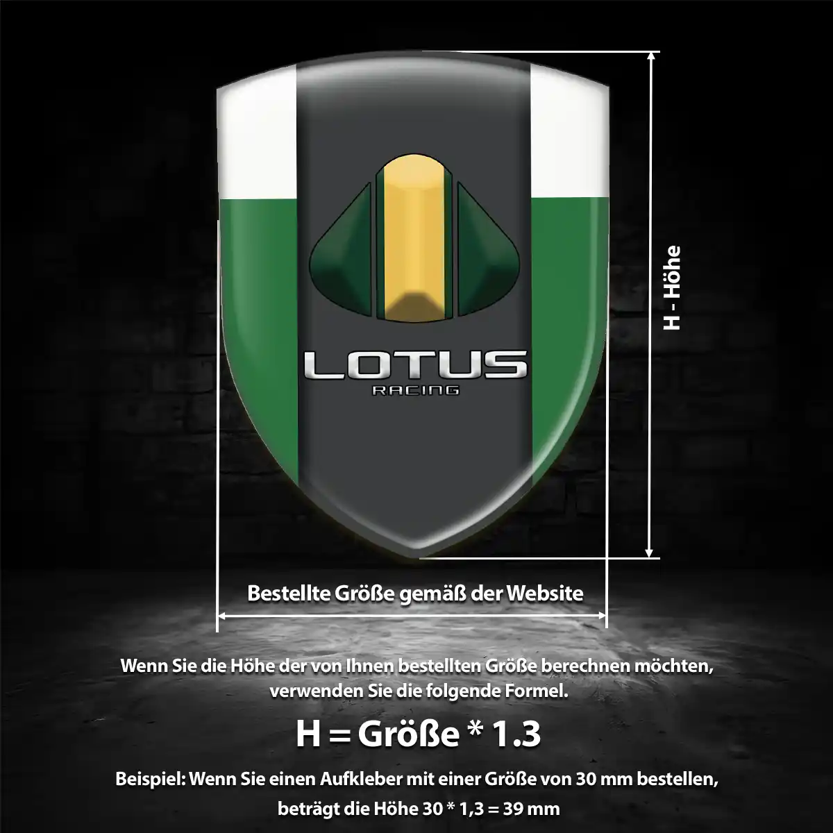 Lotus Emblem Wappen Aufkleber Erstklassige Qualität