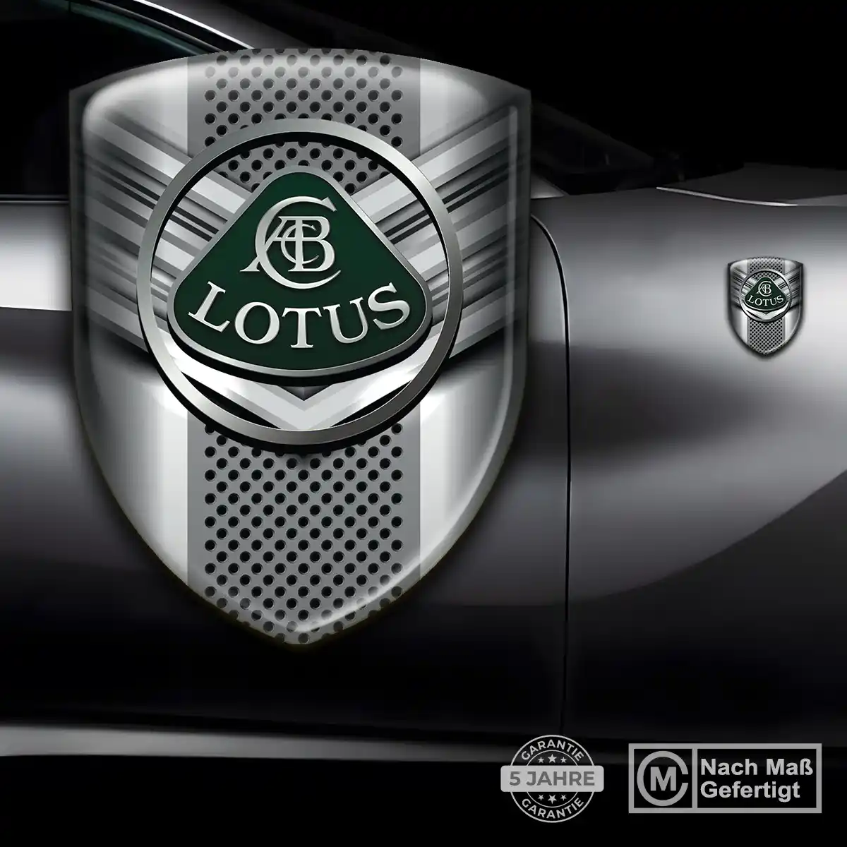 Lotus Emblem Wappen Aufkleber Hochwertiges Harz