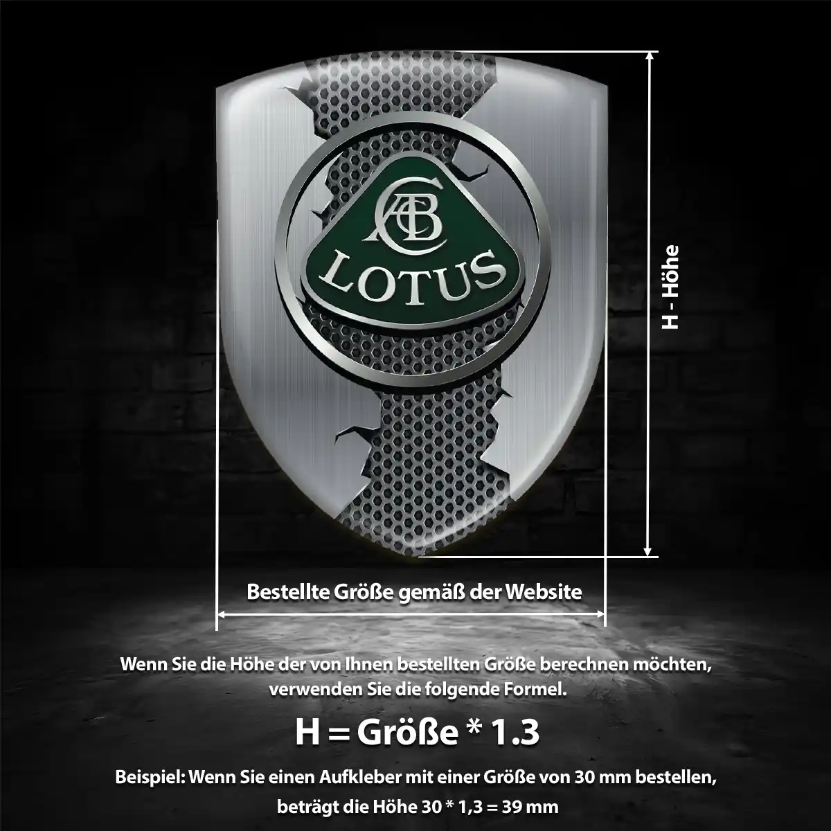 Lotus Emblem Wappen Aufkleber Hohe Qualität