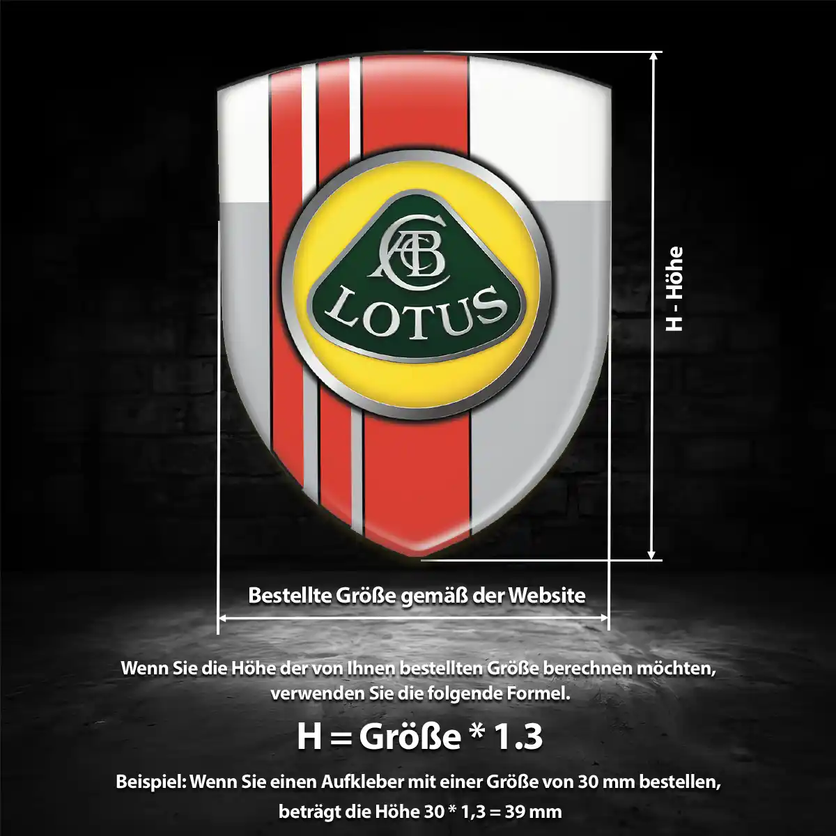 Lotus Emblem Wappen Aufkleber Limitierte Auflage