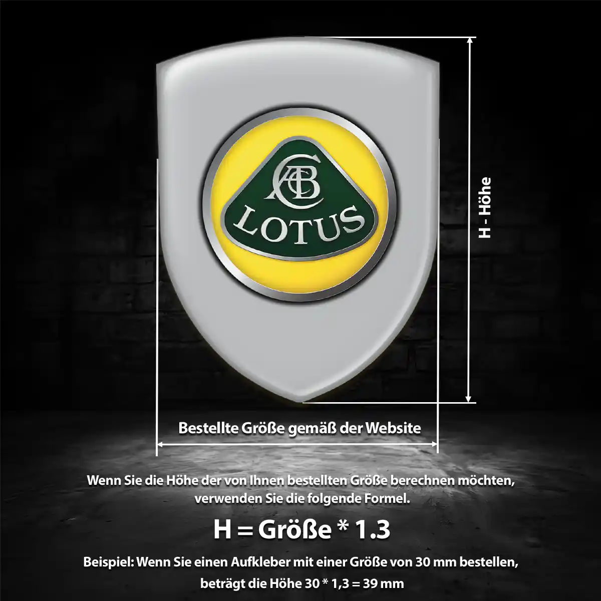 Lotus Emblem Wappen Aufkleber Markenedition