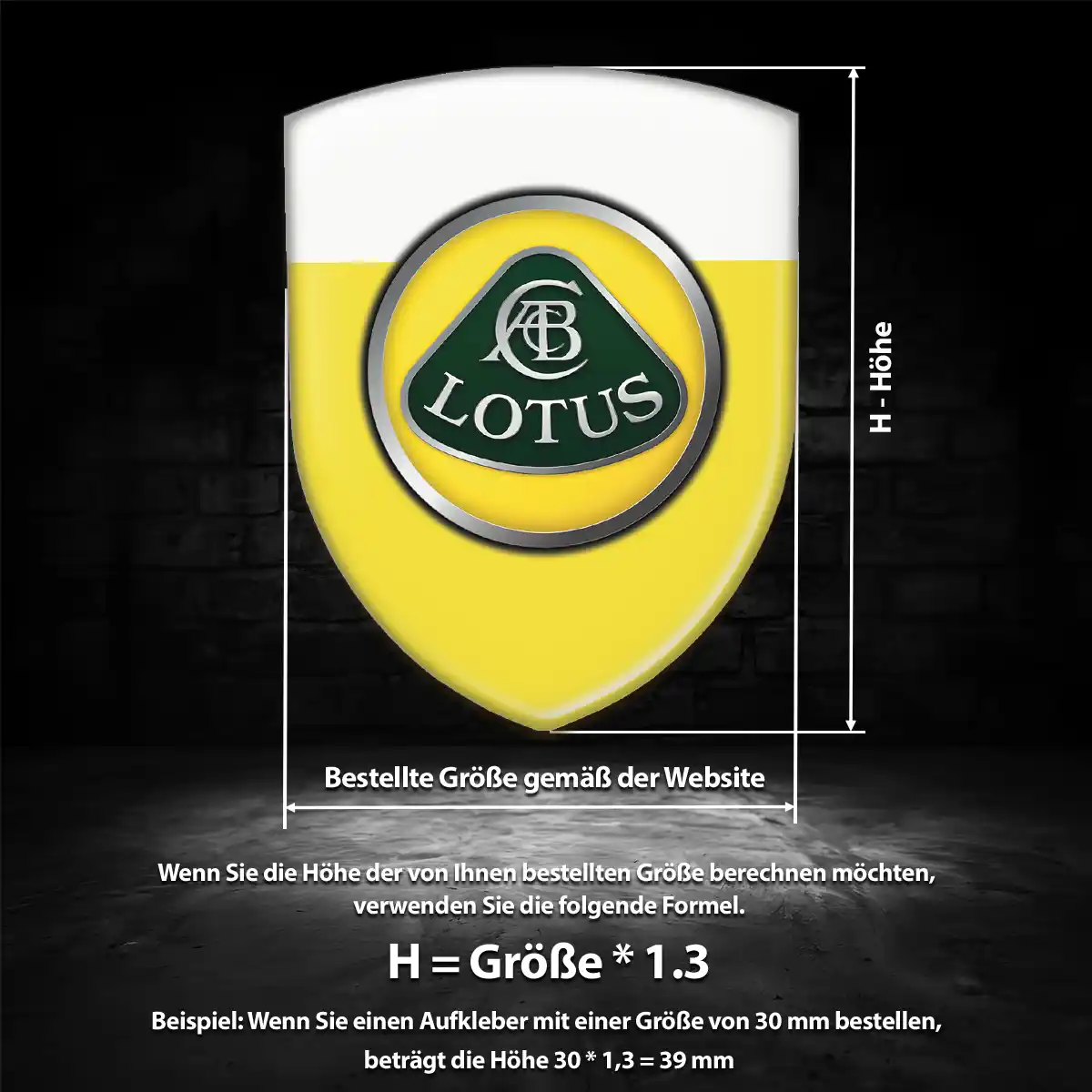 Lotus Emblem Wappen Aufkleber Modernes Design