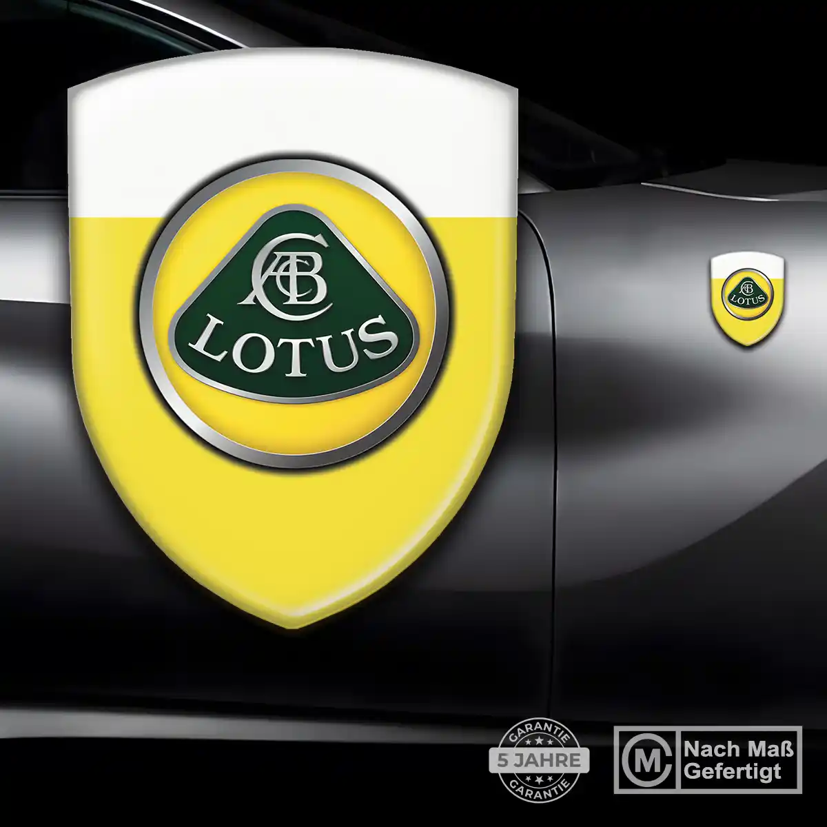 Lotus Emblem Wappen Aufkleber Modernes Design