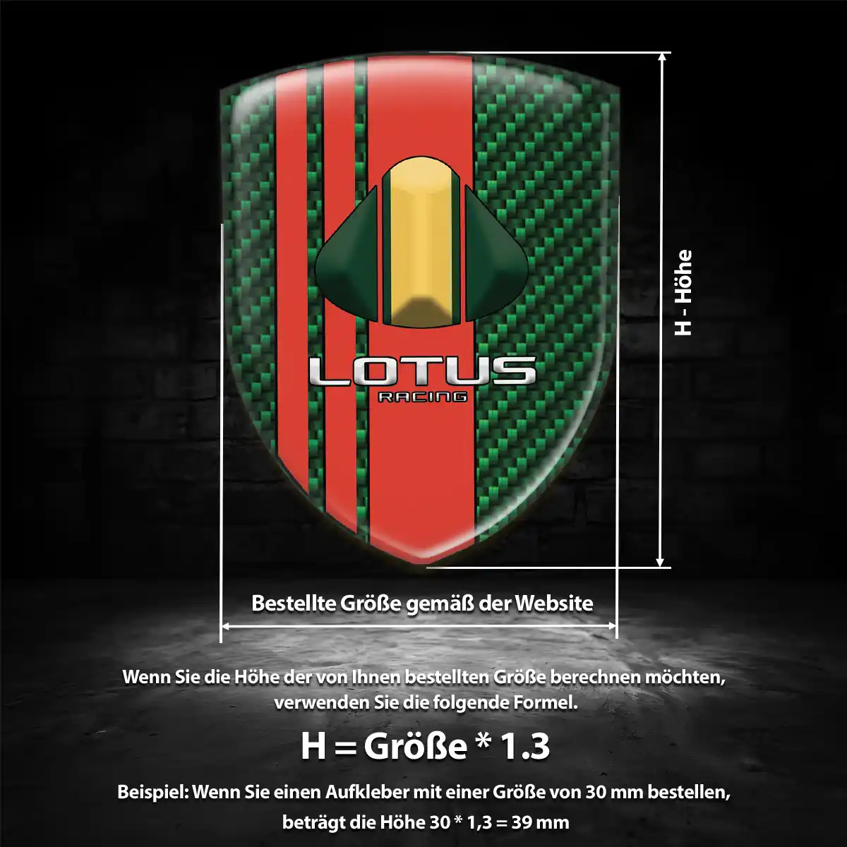 Lotus Emblem Wappen Aufkleber Premium-Edition