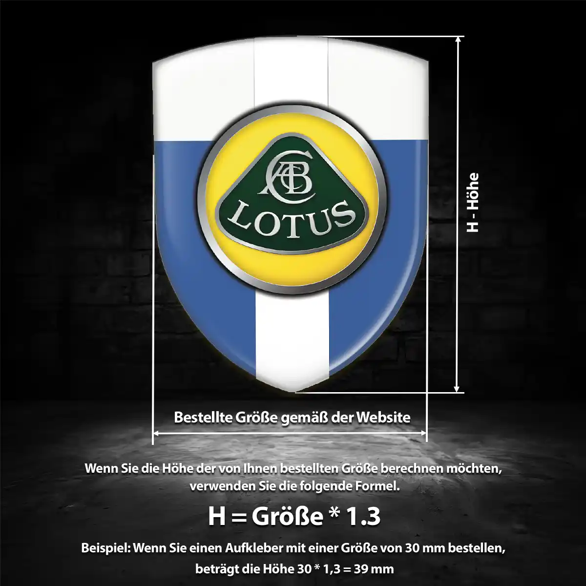 Lotus Emblem Wappen Aufkleber Stilvolles Design
