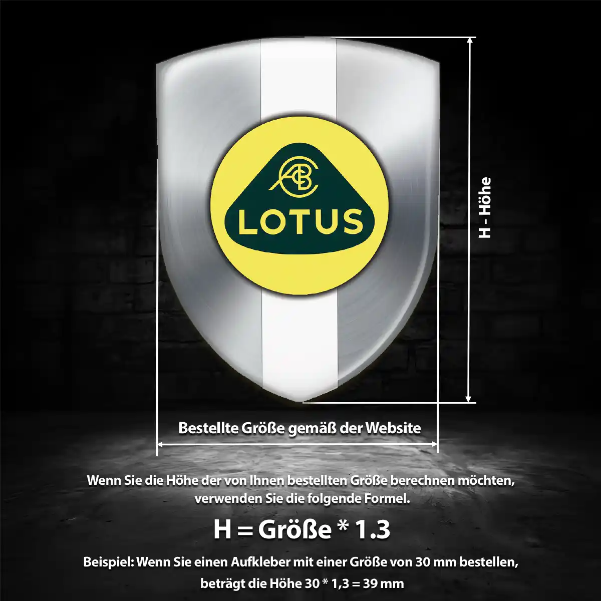 Lotus Emblem Wappen Auto Hochwertiges Harz