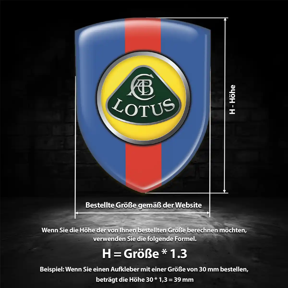 Lotus Emblem Wappen Auto Premium-Edition