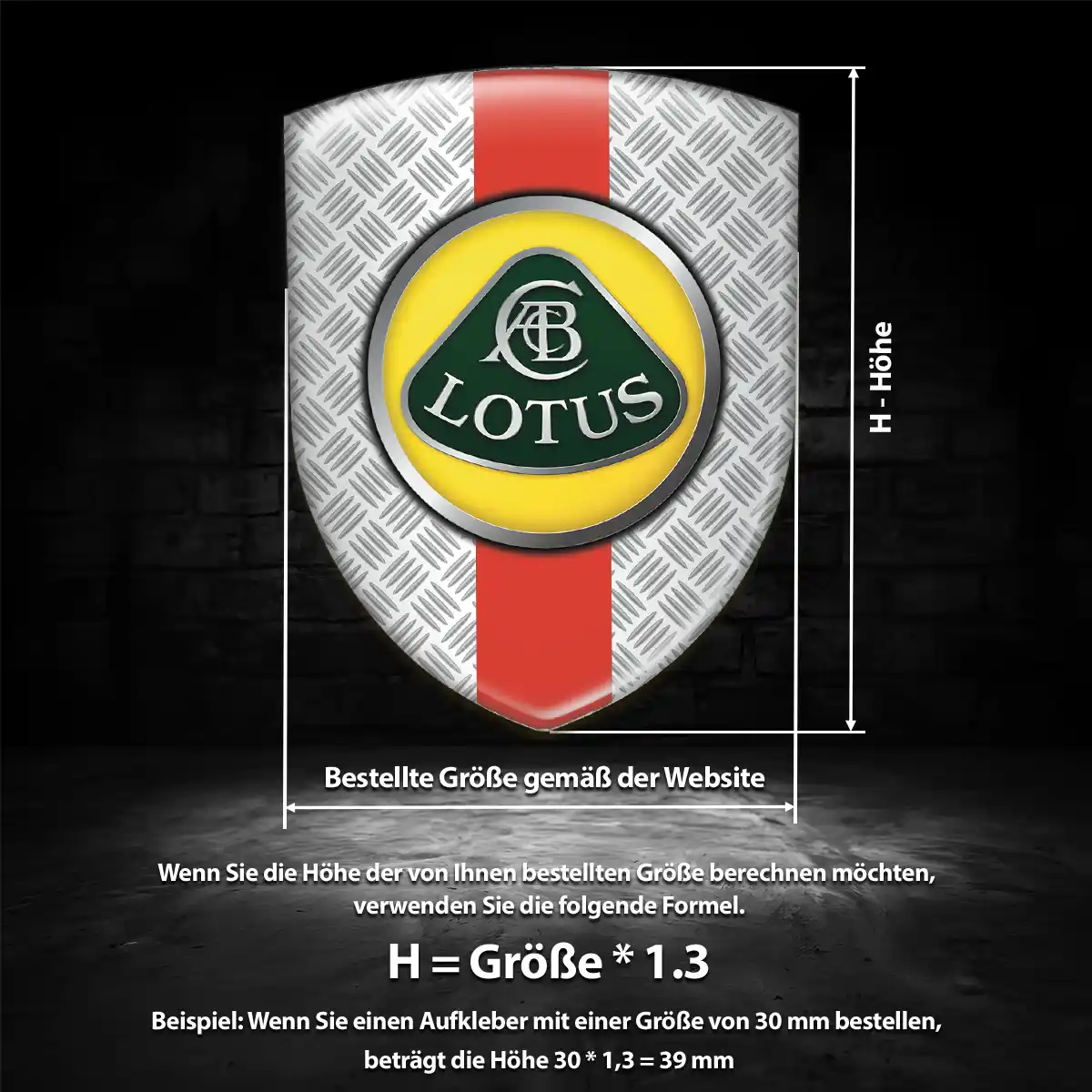 Lotus Emblem Wappen Auto Premiumqualität