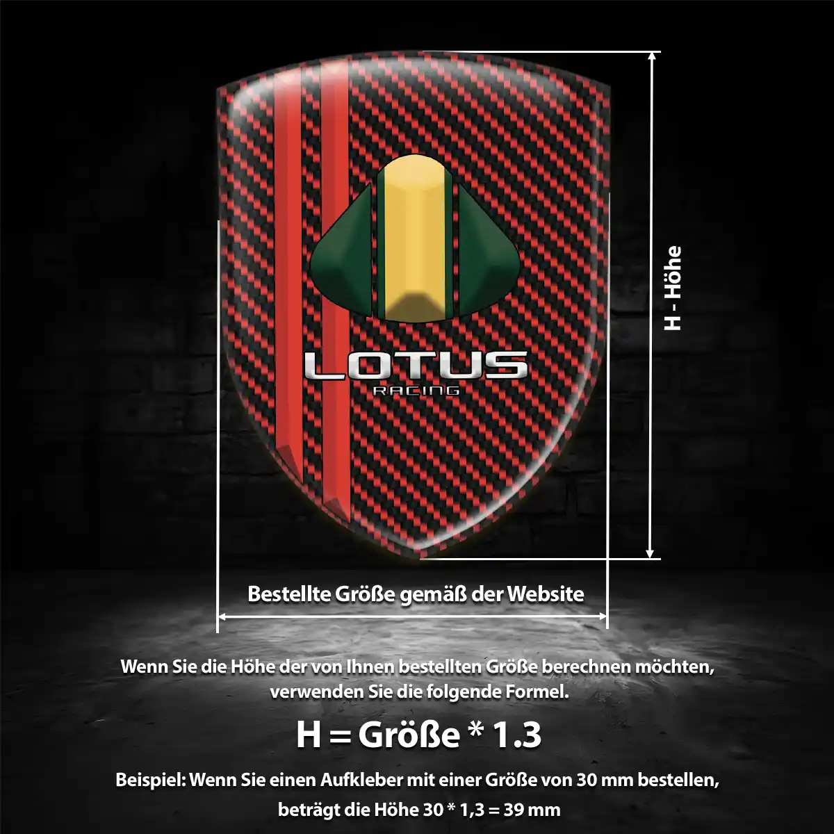 Lotus Emblem Wappen Auto Tuningfahrzeug