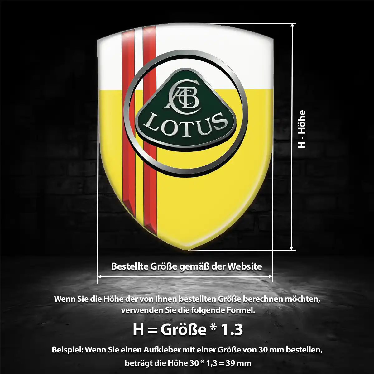 Lotus Emblem Wappen Hochwertiges Harz