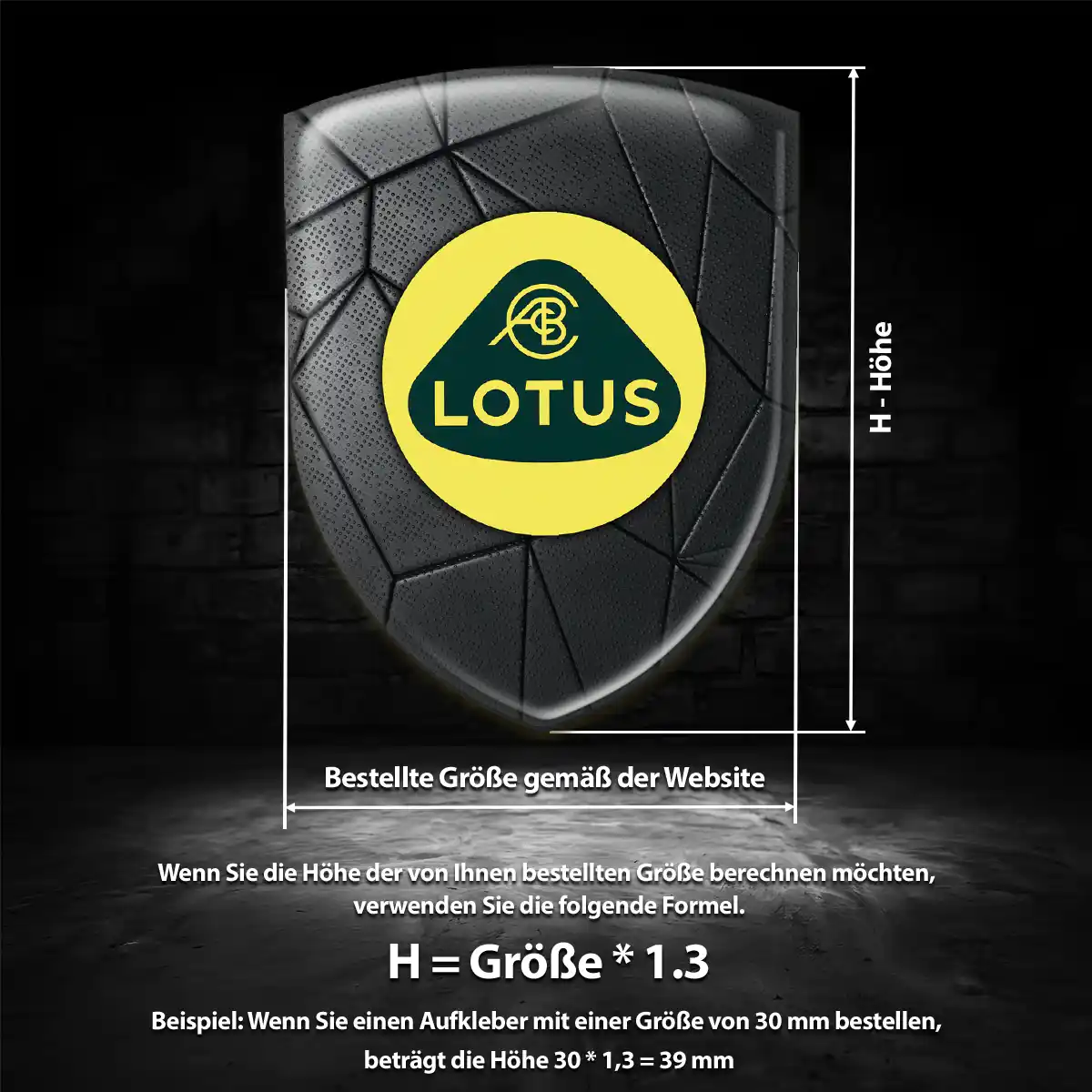 Lotus Embleme Auto Tuningfahrzeug