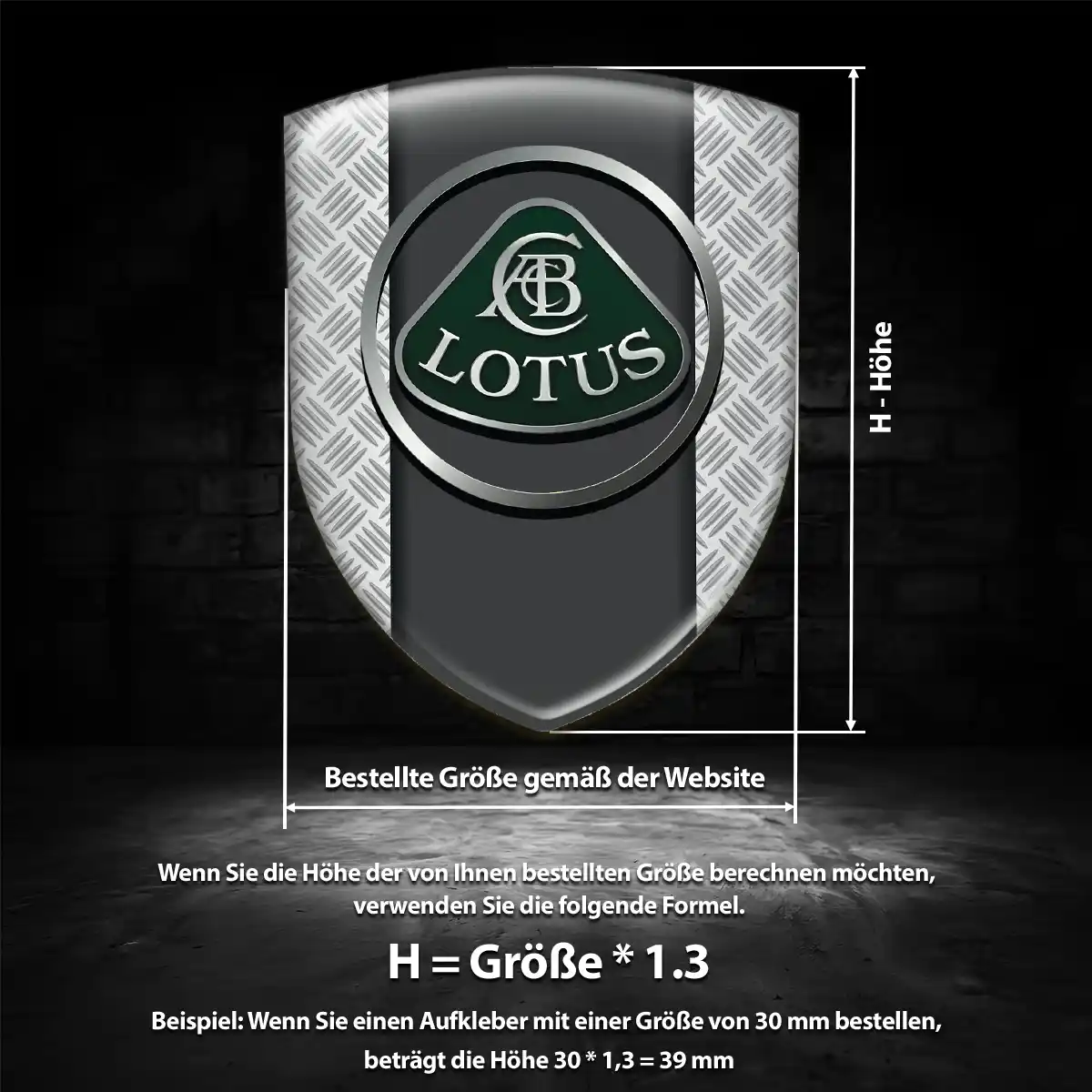Lotus Embleme Silikon Aufkleber Edles Design
