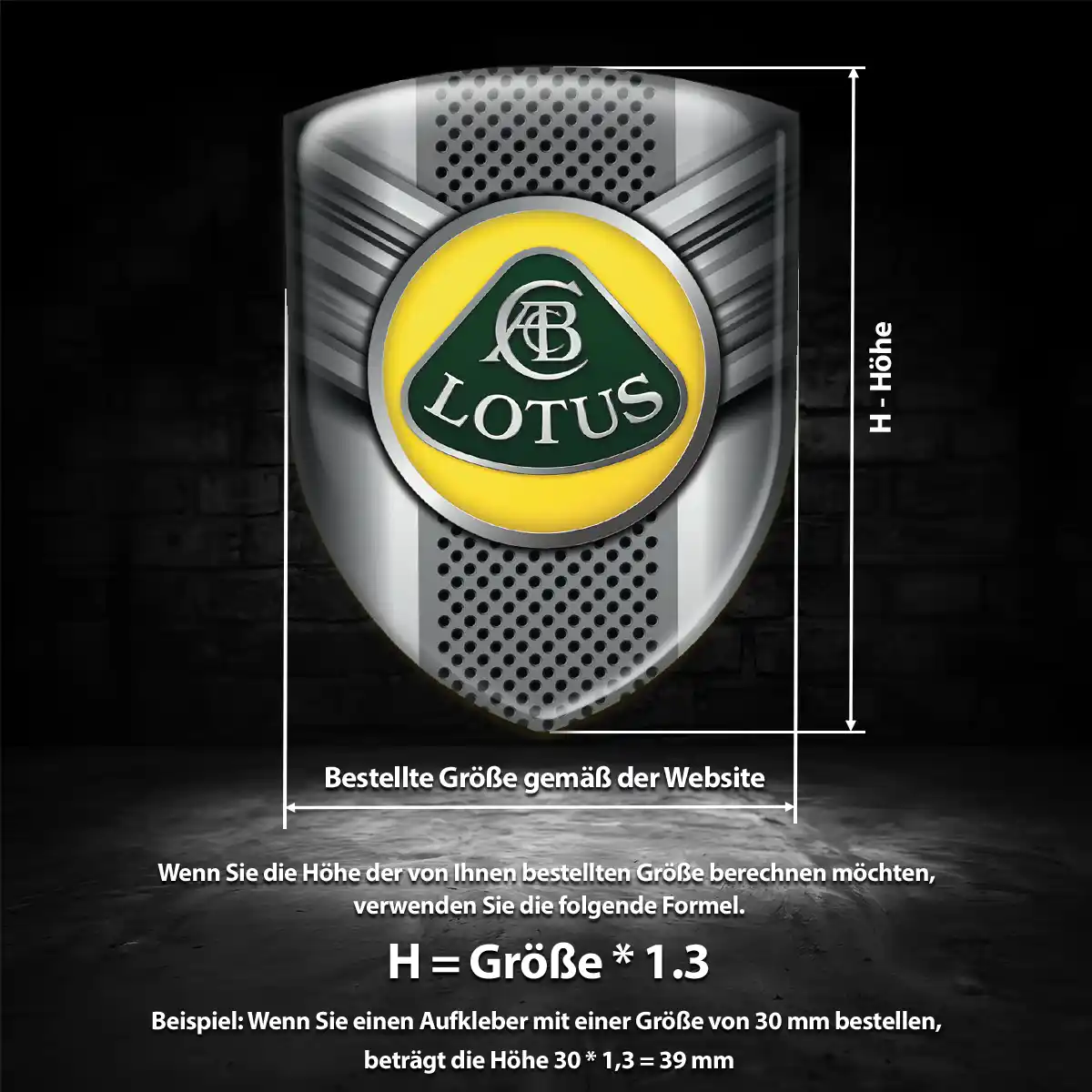 Lotus Embleme Silikon Aufkleber Markenedition