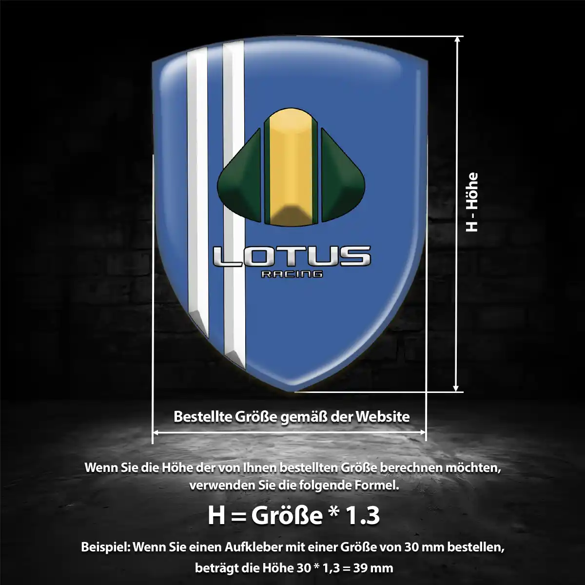 Lotus Embleme Silikon Aufkleber Tuningfahrzeug