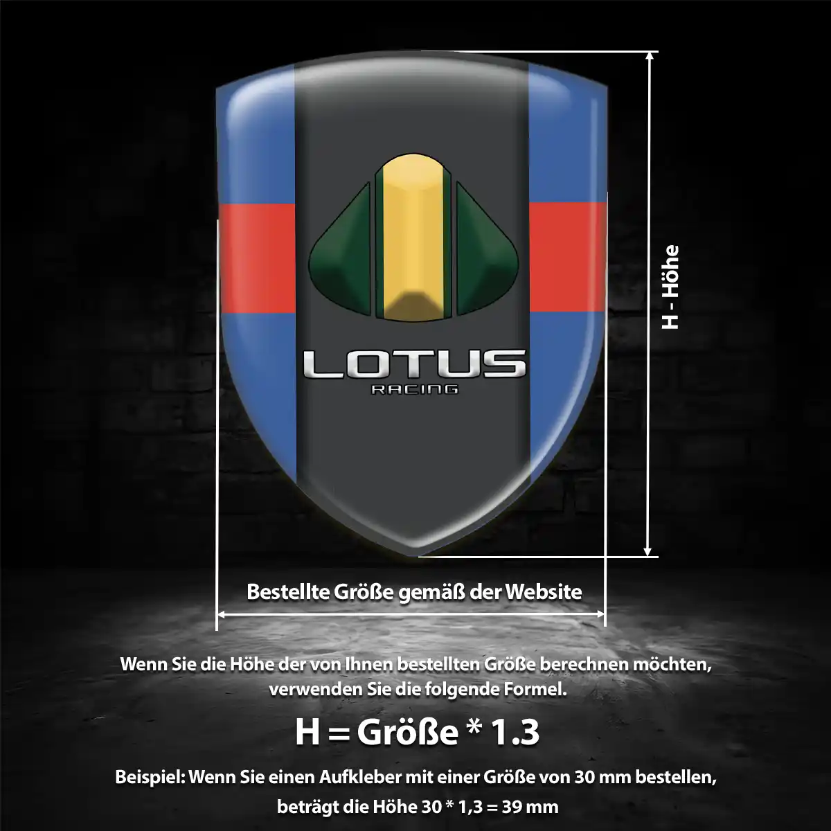 Lotus Silikon Aufkleber Auto Hochwertiges Harz