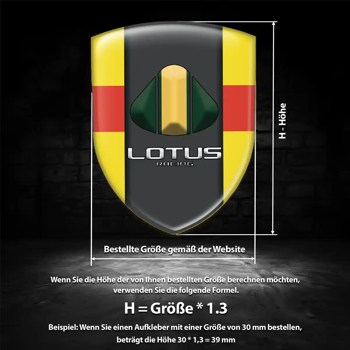 Lotus Silikon Aufkleber Auto Luxus-Edition